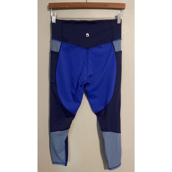 Buffbunny Collection Pants Womens XL Blue Colorblock High Rise Pockets Yoga - Picture 2 of 7